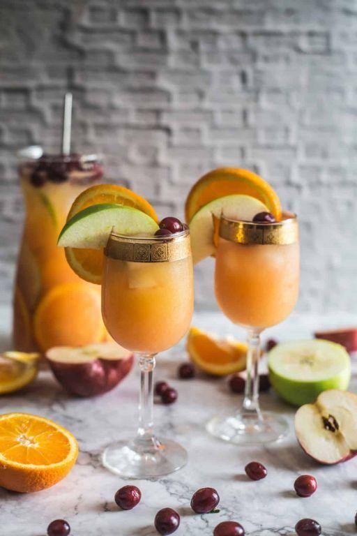 Cranberry Orange Sangria Mocktail