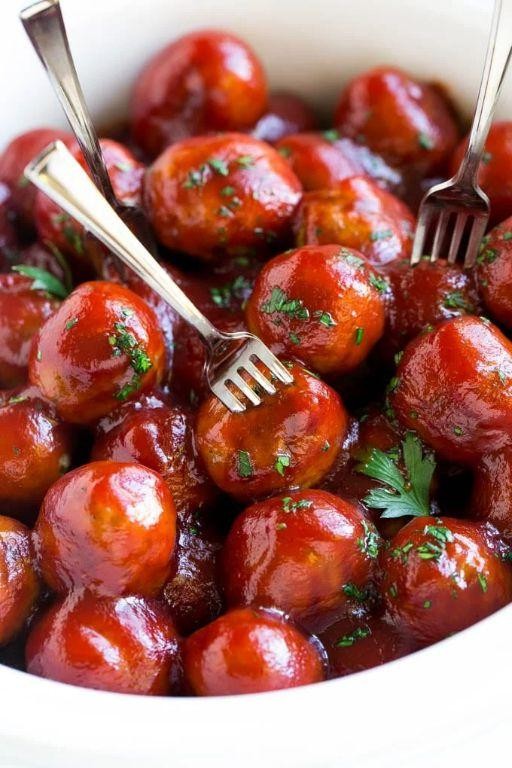 Cranberry Sauce Crockpot Meatballs