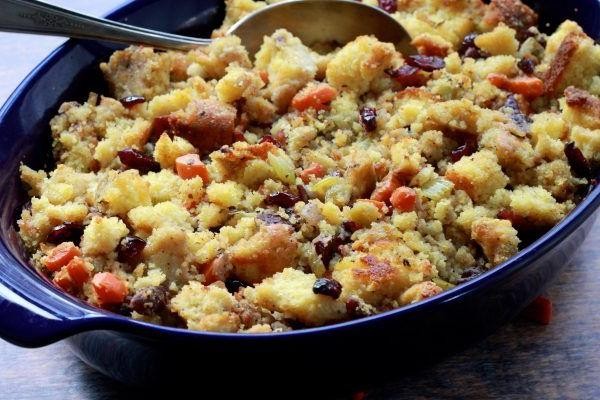 Cranberry Walnut Cornbread Salad