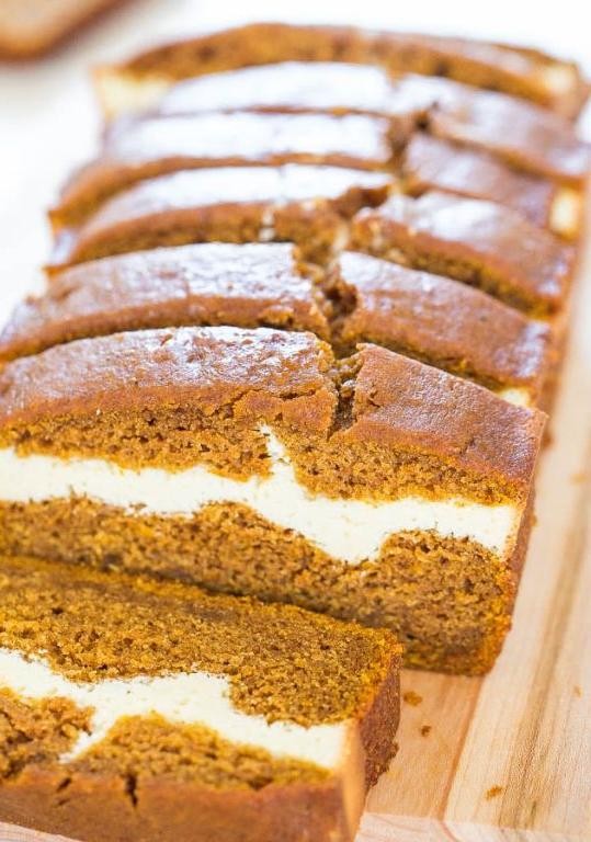 Cream Cheese Filled Pumpkin Bread