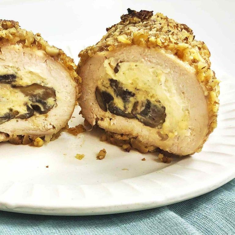 Cream Cheese and Chicken Stuffed Mushrooms