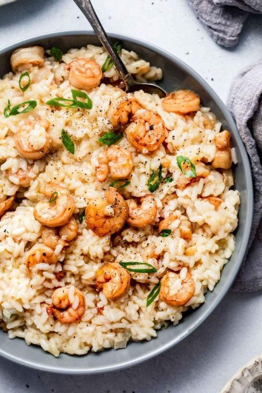 Creamy Baby Shrimp Risotto