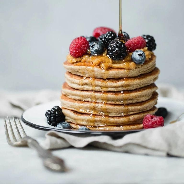 Creamy Blended Cottage Cheese Pancakes