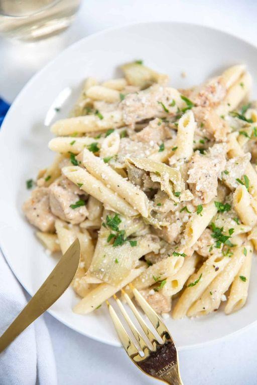 Creamy Chicken and Artichoke Pasta