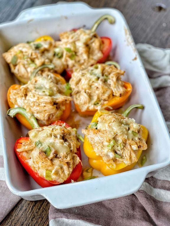 Creamy Chicken and Cheese Stuffed Peppers