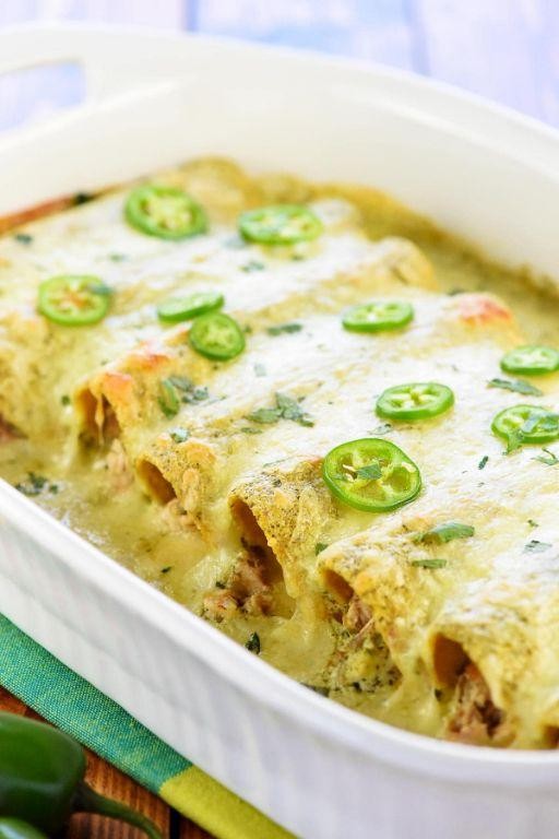 Creamy Chicken and Jalapeno Enchiladas