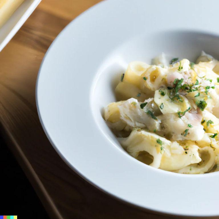Creamy Cod Pasta with Garlic and Herbs