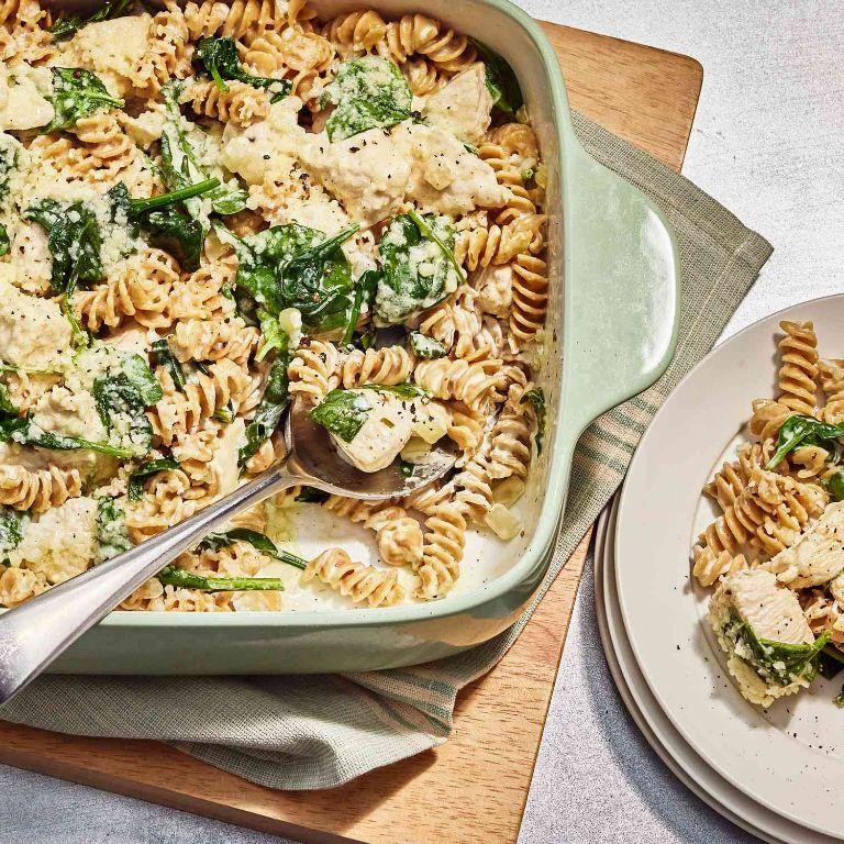 Creamy Garlic Chicken Pasta Bake