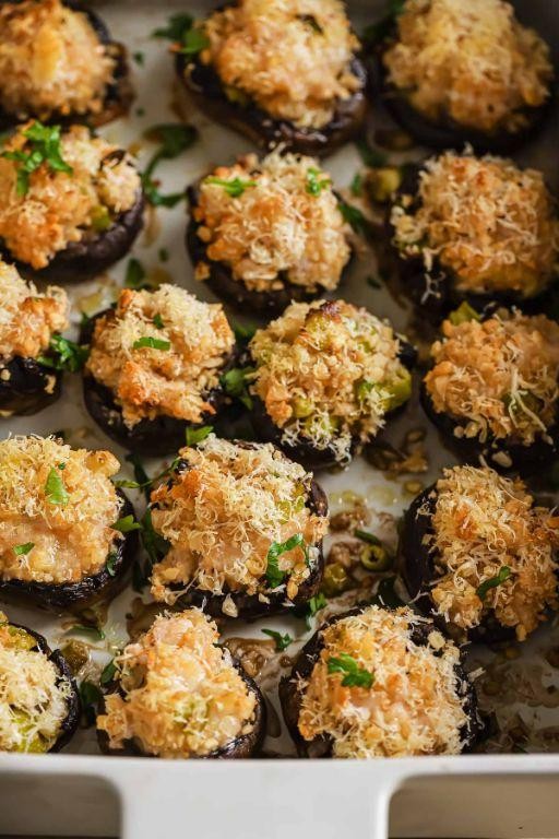 Creamy Mushroom Stuffed Shrimp