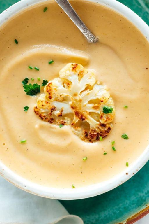 Creamy Roasted Cauliflower Soup