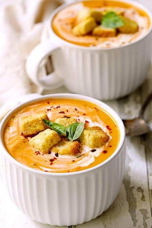 Creamy Roasted Tomato Basil Soup
