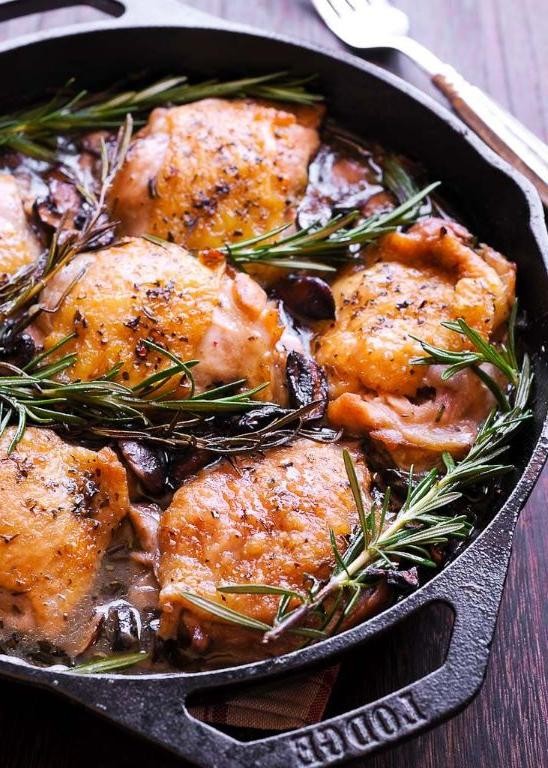 Crispy Baked Chicken Thighs with Rosemary