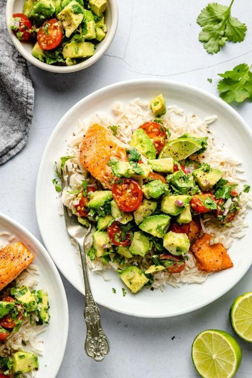 Crispy Salmon with Avocado Salsa