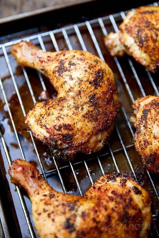Crispy Skin Baked Chicken Leg Quarters