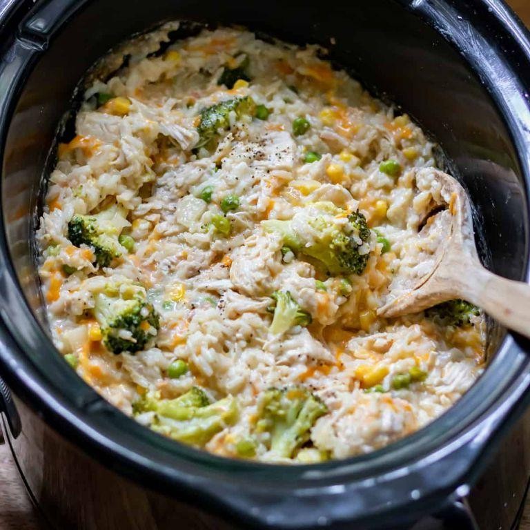 Crock Pot Cheesy Broccoli Rice