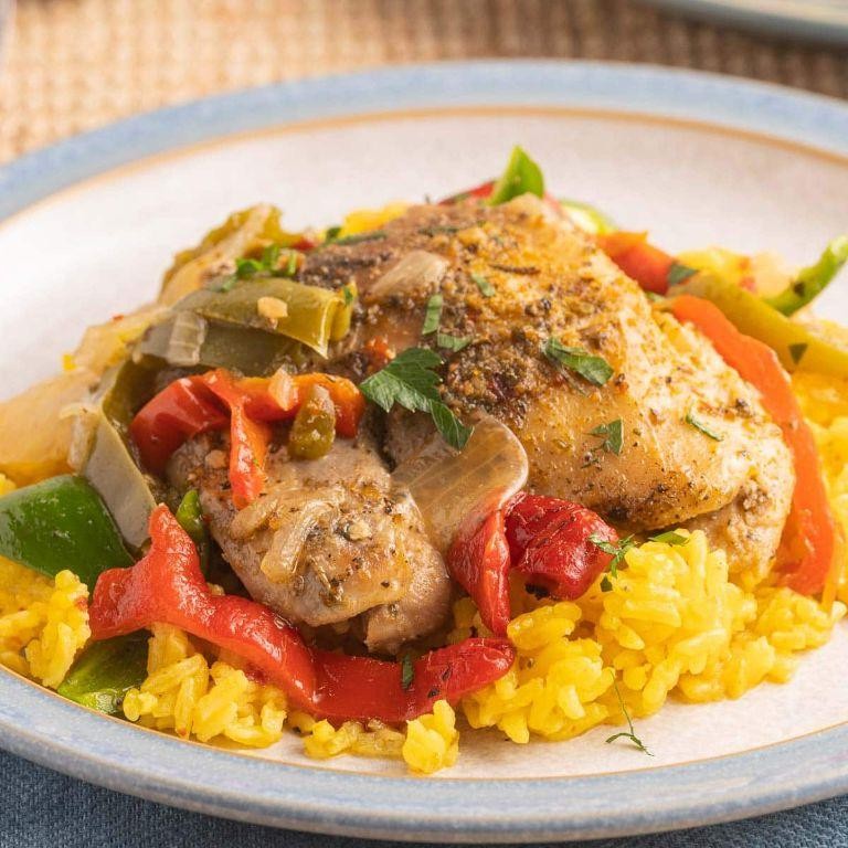 Crock Pot Chicken Bog with Bell Peppers