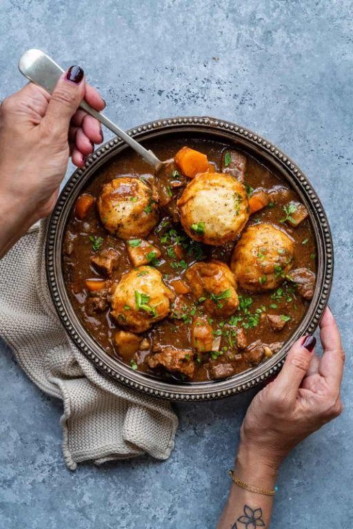 Crockpot Hamburger and Dumplings