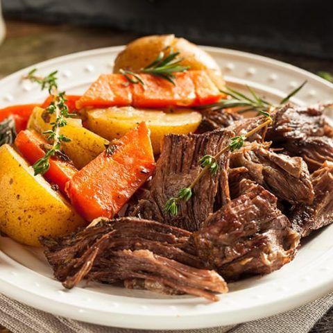 Crockpot Rosemary Garlic Beef Roast