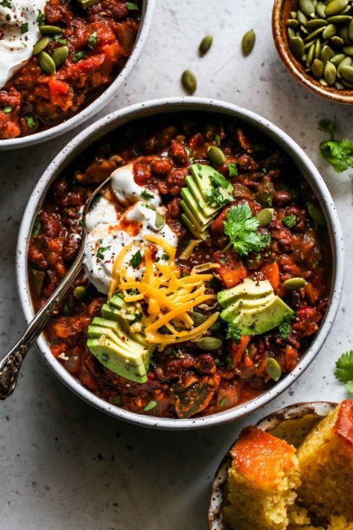 Crockpot Sweet Potato and Black Bean Chili