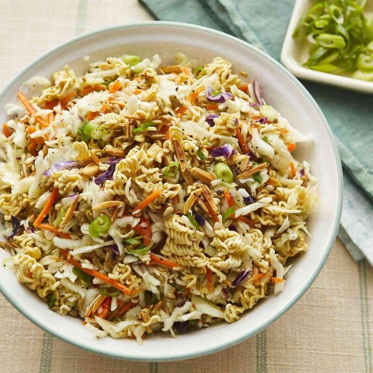 Crunchy Oriental Cole Slaw with Ramen Noodles