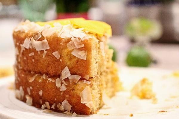 Cuban Mango Cake with Whipped Cream