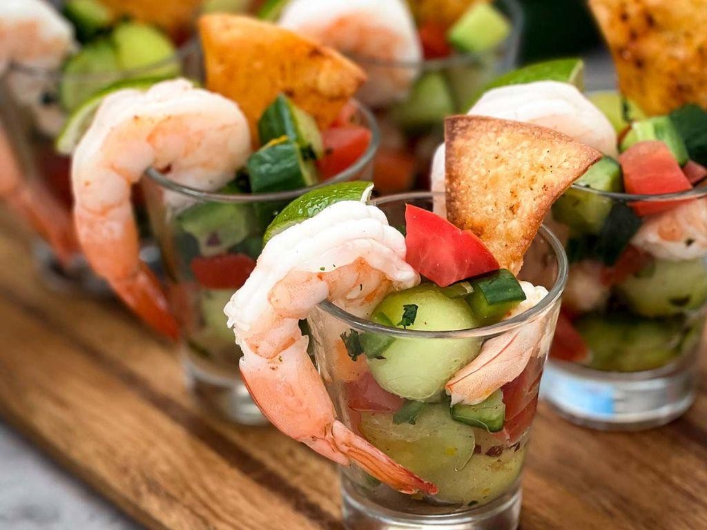 Cucumber Lime Shrimp Cocktail