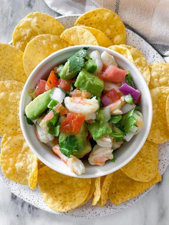 Cucumber Mint Shrimp Ceviche