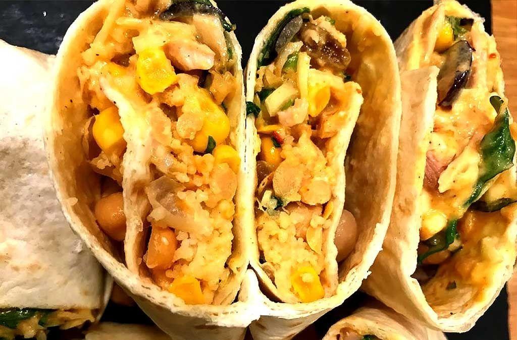 Curry Chicken Wrap with Mango Chutney
