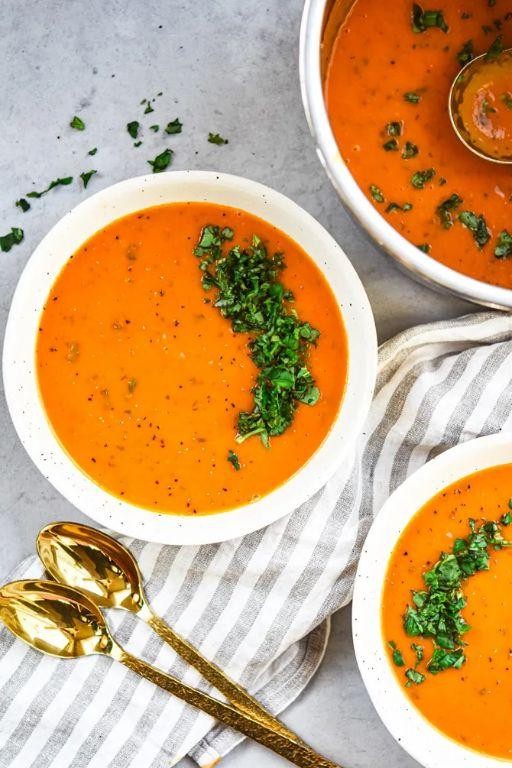 Dairy Free Instant Pot Tomato Basil Soup