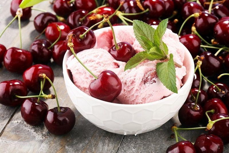 Dark Cherry Cottage Cheese Ice Cream