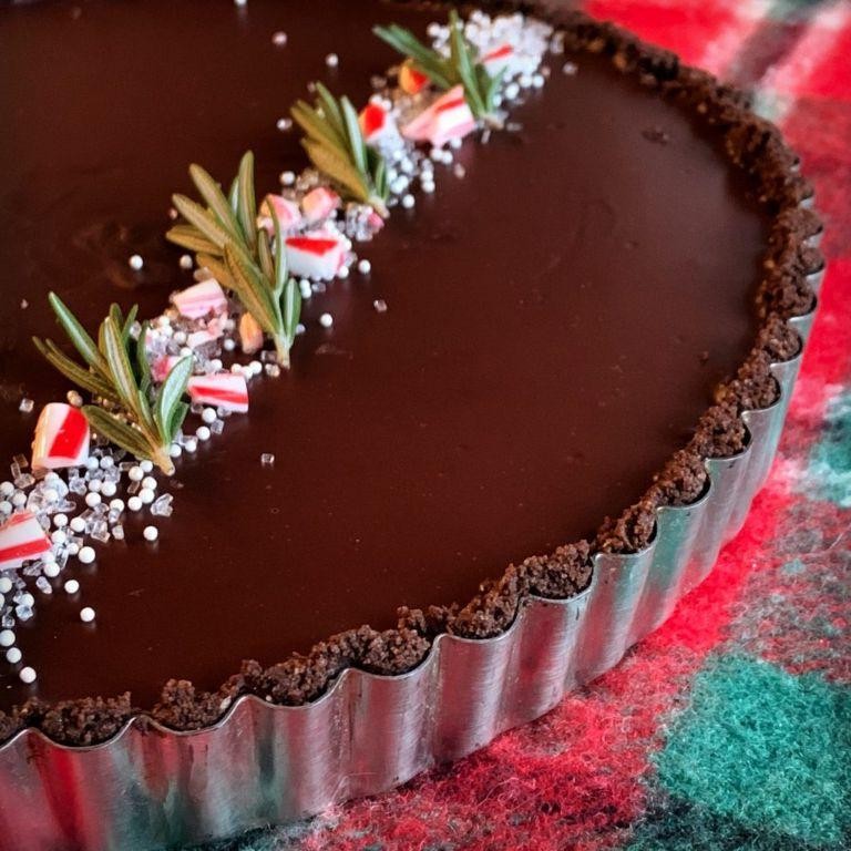 Dark Chocolate Peppermint Tart