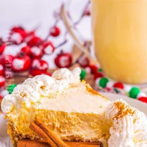 Decadent Eggnog Christmas Pie