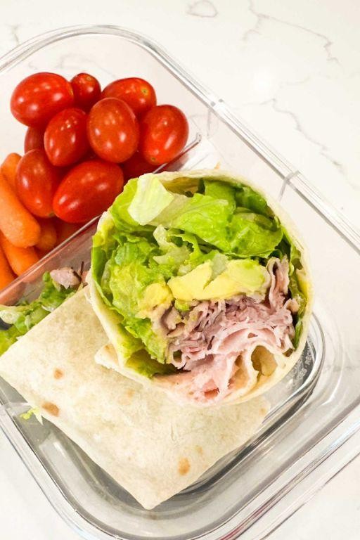Deli Ham and Avocado Salad Wrap