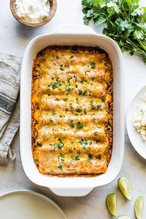 Diced Chicken Enchiladas