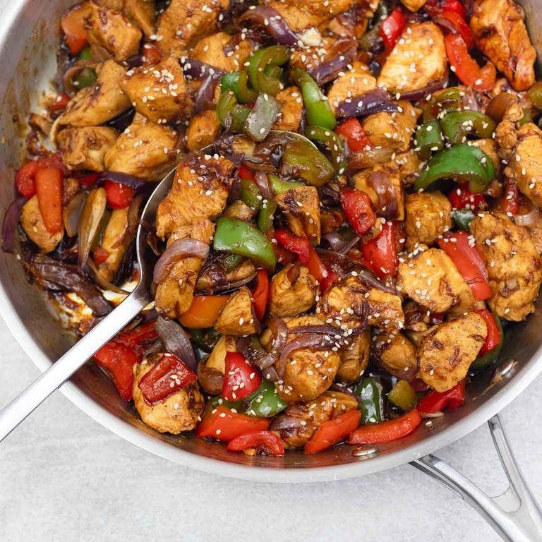 Diced Chicken and Bell Pepper Stir Fry