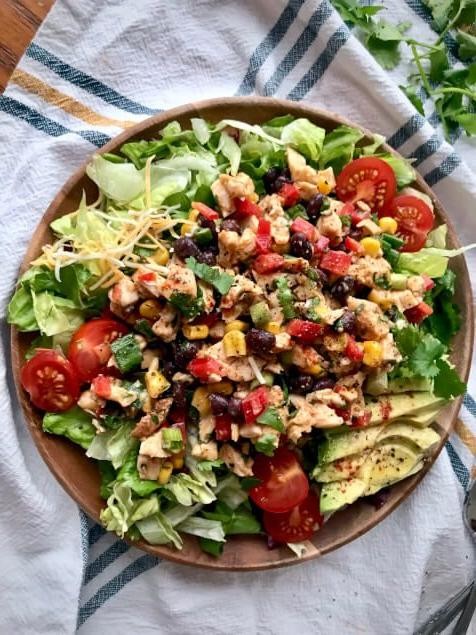 Diced Chicken and Black Bean Salad