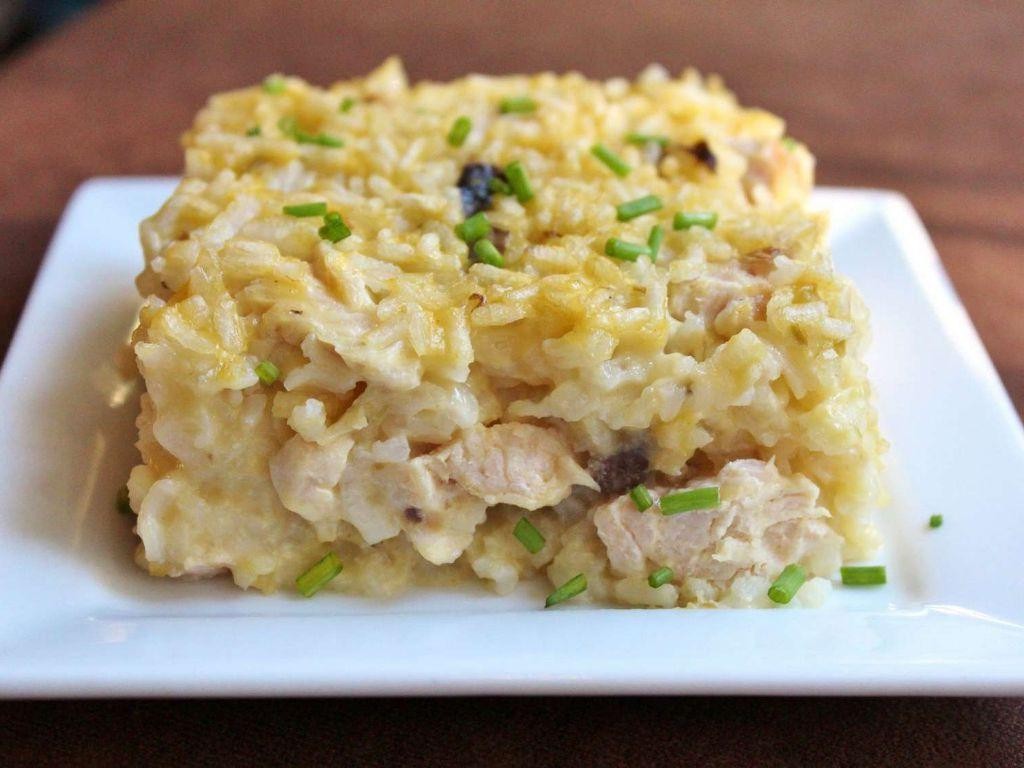 Diced Chicken and Rice Casserole