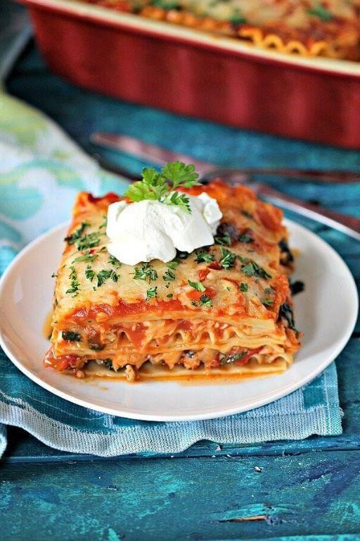 Diced Chicken and Spinach Lasagna