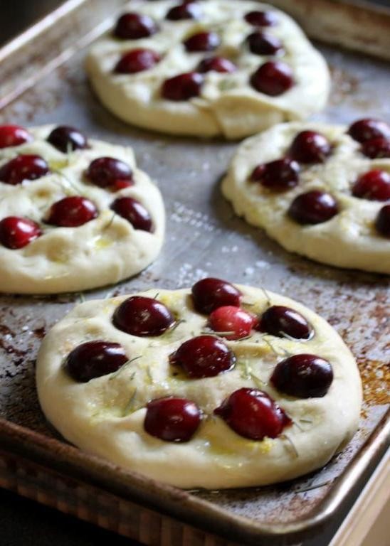 Dried Cherry and Rosemary Focaccia