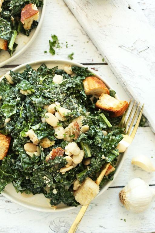 Dried Lima Bean and Kale Salad
