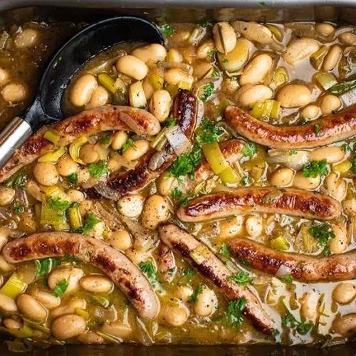 Dried Lima Bean and Sausage Casserole