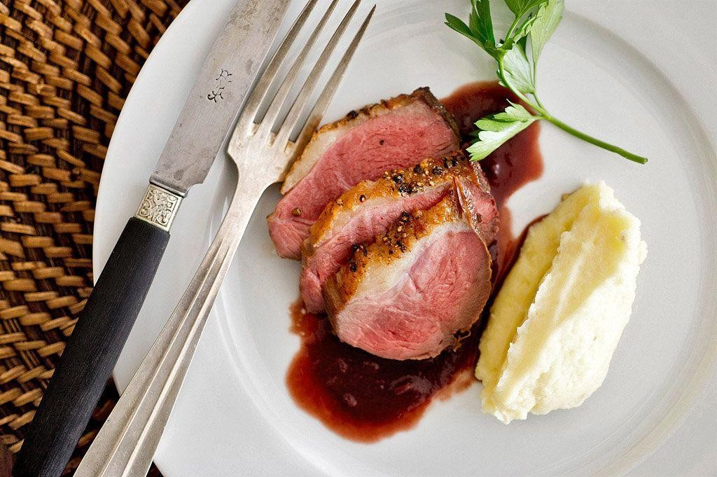 Duck Breast with Red Wine Sauce