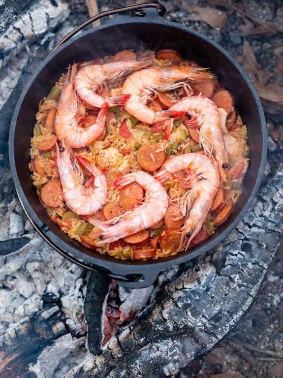 Dutch Oven Camping Jambalaya