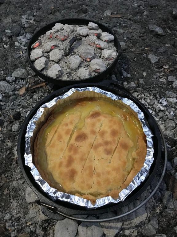 Dutch Oven Chicken Pot Pie for Camping