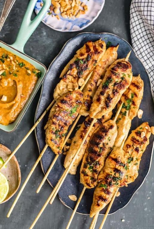 Easy Chicken Satay with Homemade Sauce