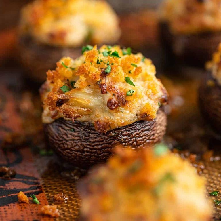 Easy Crab Stuffed Mushrooms