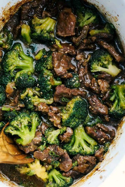Easy Crockpot Hamburger and Broccoli