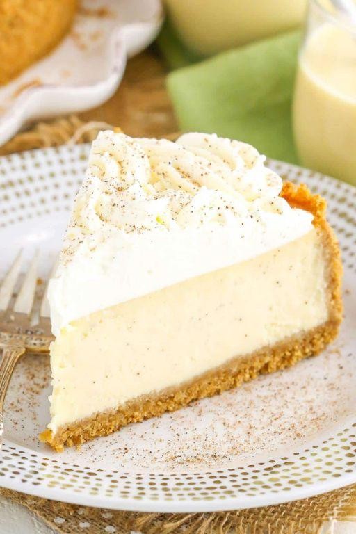 Easy Eggnog Cheesecake