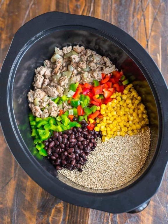 Easy Ground Turkey and Quinoa Crock Pot Meal