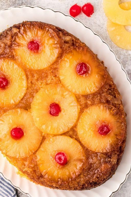 Easy Slow Cooker Pineapple Upside Down Cake